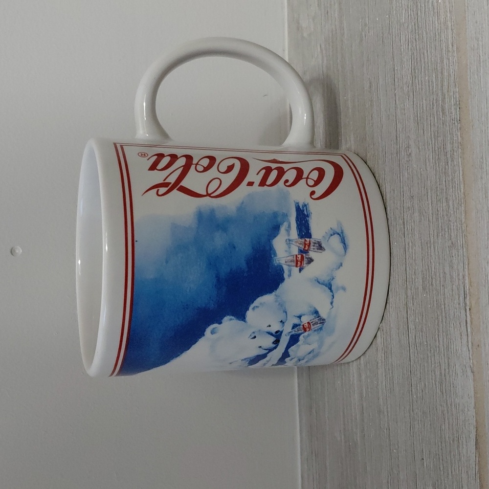 Coca Cola Polar Bear Push Cubs Coffee Mug